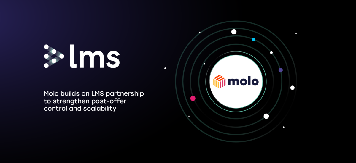 Dark background with the LMS logo and Molo logo.